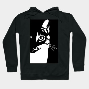 Black and White Cat 657 Hoodie